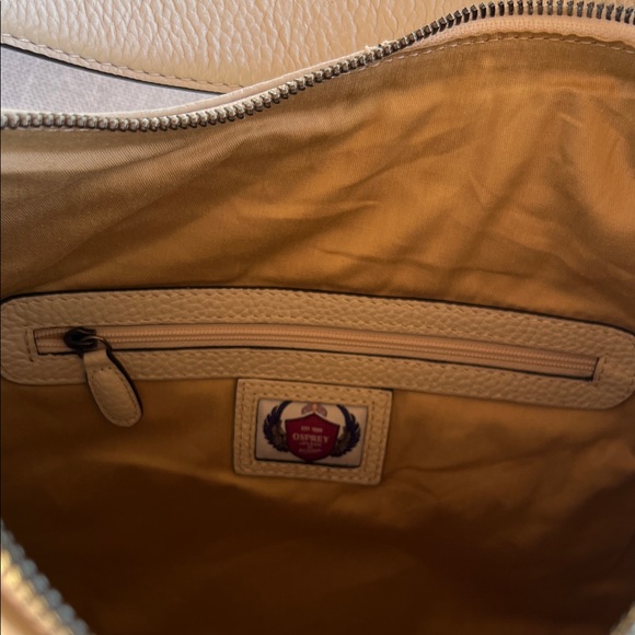 The Aspen Leather Crescent Bag in Ivory - Picture 6 of 12